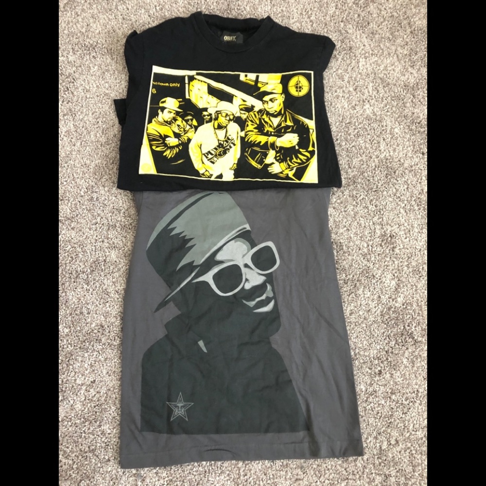 2 Obey Public Enemy shirts